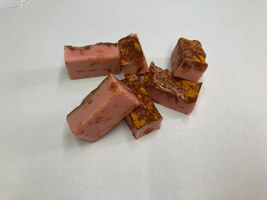 Three Mini Bars Salmon Turmeric Soap (for people)