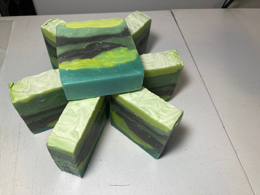 Slice of Green Soap Bar